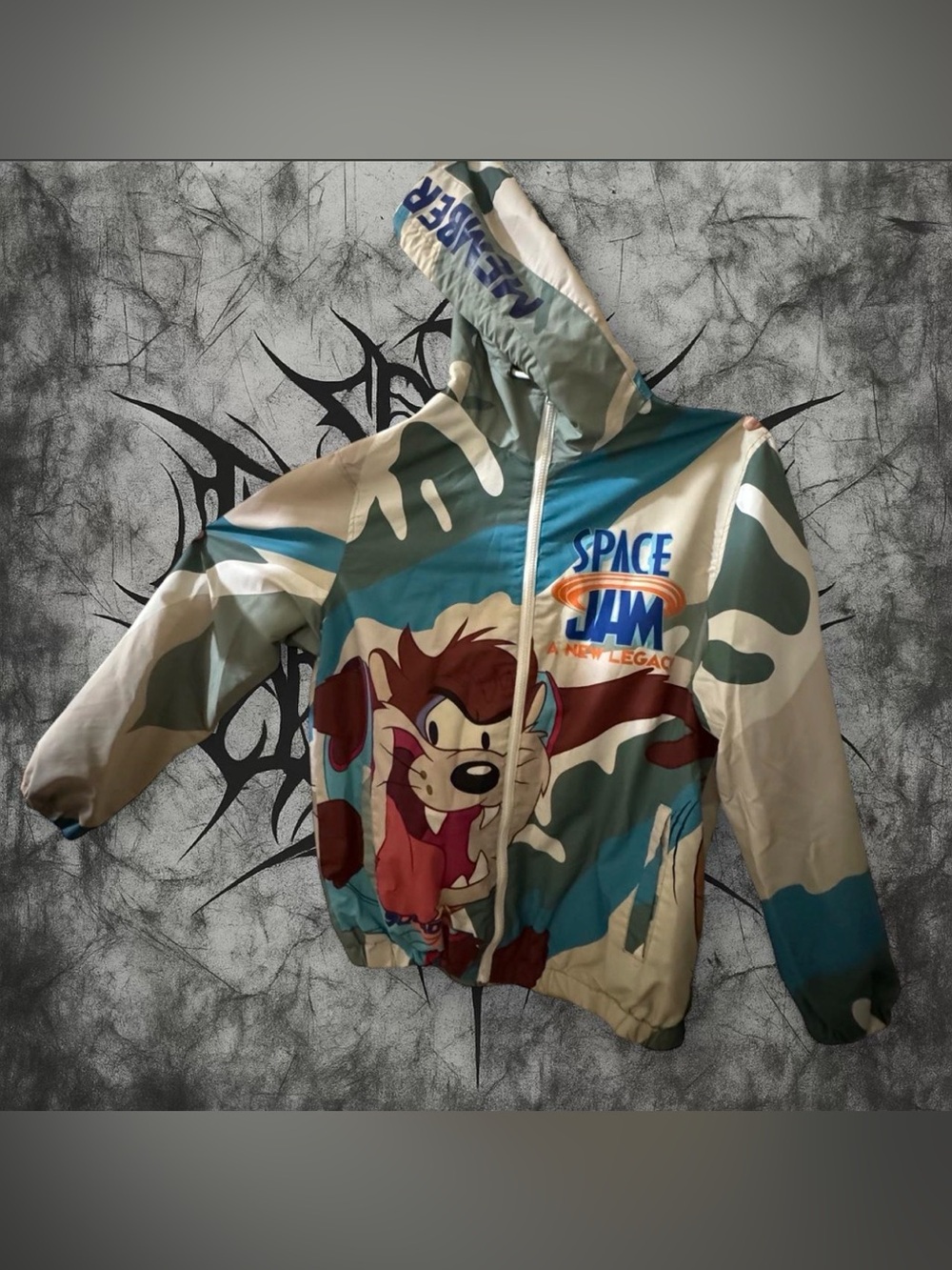 Members Only Space Jam Taz Bugs Bunny - Windbreaker Jacket